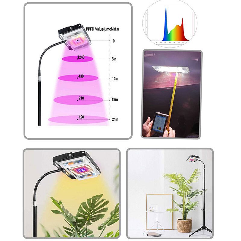 plantenrek met kweeklamp, plantenstandaard met 6 lagen, wielen en timer van 4/9/14 uur, 150W 3-kleuren full spectrum lampen, bloemenrek voor zaaien, 75x35x180cm | NL