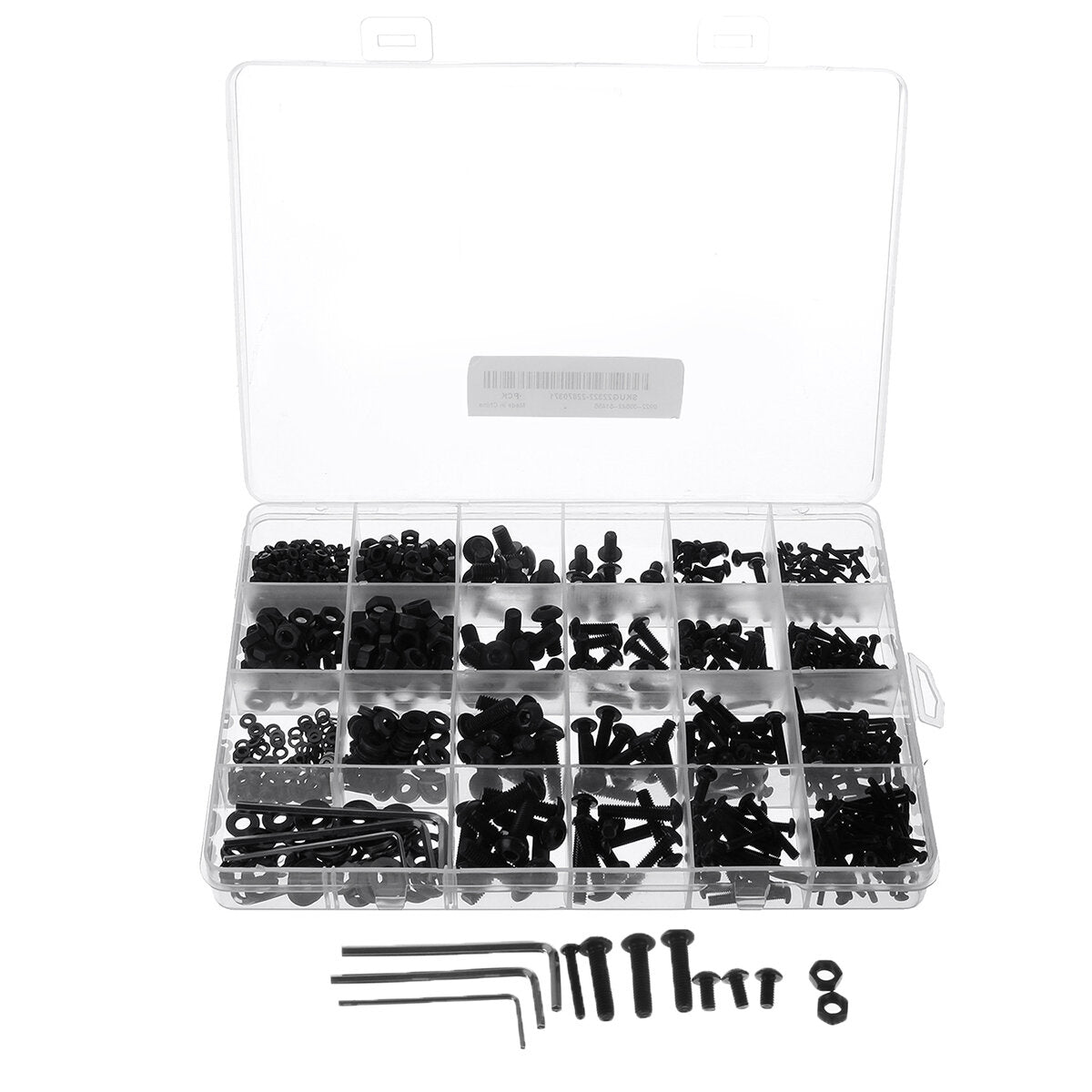 1060 Stuks M2 M3 M4 M5 Inbusbout Set Koolstofstaal Halfronde Kopschroe 1060-stuks-m2-m3-m4-m5-inbusbout-set-koolstofstaal-halfronde-kopschroe