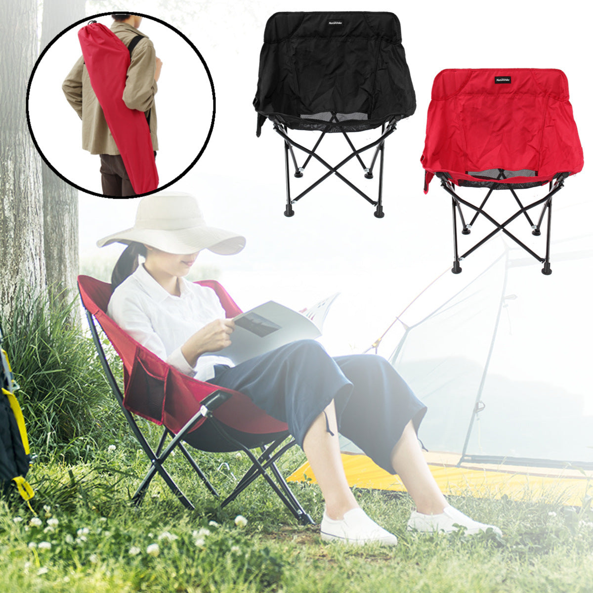 Opvouwbare Camping Stoel - Beige Opvouwbare Camping Stoel - Beige
