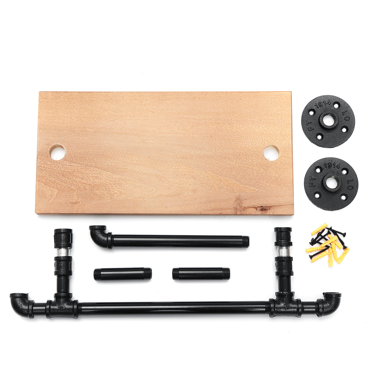 Zwevende industriële ruw grenen wandplank 57-59 cm Zwevende industriële ruw grenen wandplank 57-59 cm