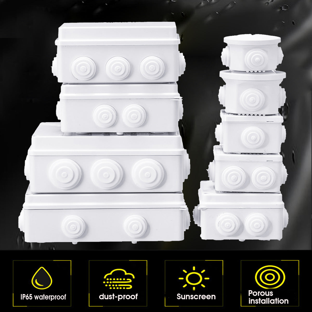 IP65 Waterdichte Aansluitdoos ABS Kunststof Stofdichte Universele Elektrische Behuizing Voor Buiten En Binnen Projectdoos IP65 Waterdichte Aansluitdoos ABS Kunststof Stofdichte Universele Elektrische Behuizing Voor Buiten En Binnen Projectdoos