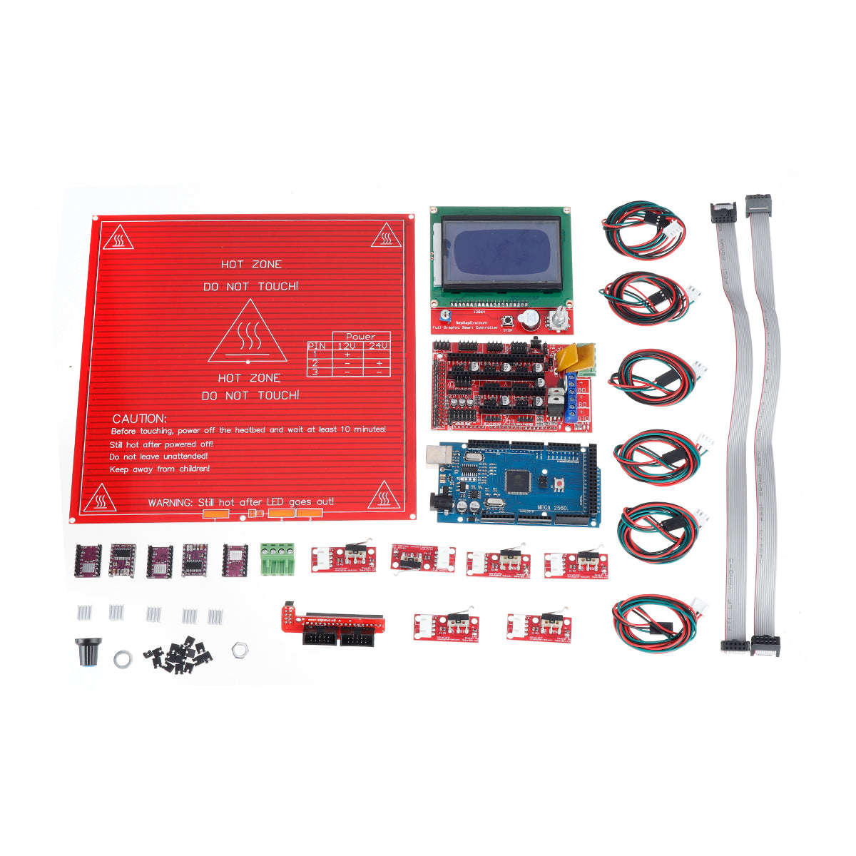 reprap ramps 1.4 kit met mega 2560 r3 + heatbed mk2b + 12864 lcdcontr