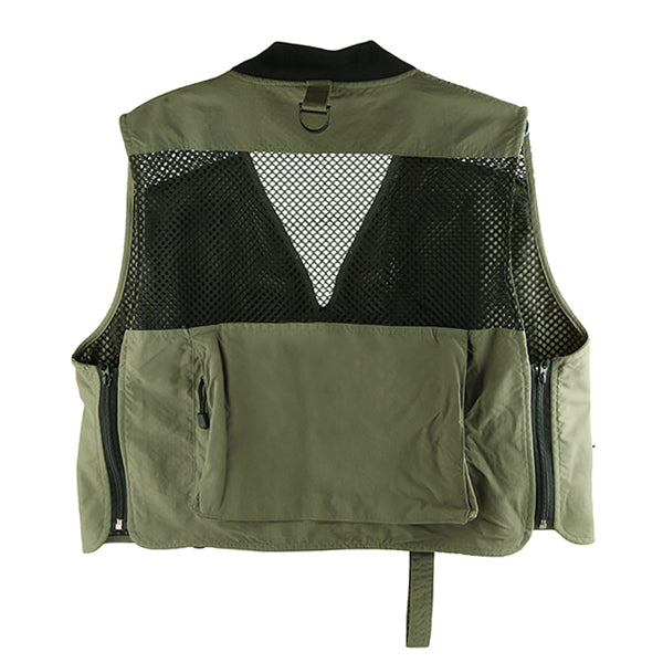 Mannen Casual Vest Outdoor Multi-Pocket Jas Lente En Herfst Mouwloze Ademende Gilet Praktische Fotografie Vissen Vest,Khaki,L