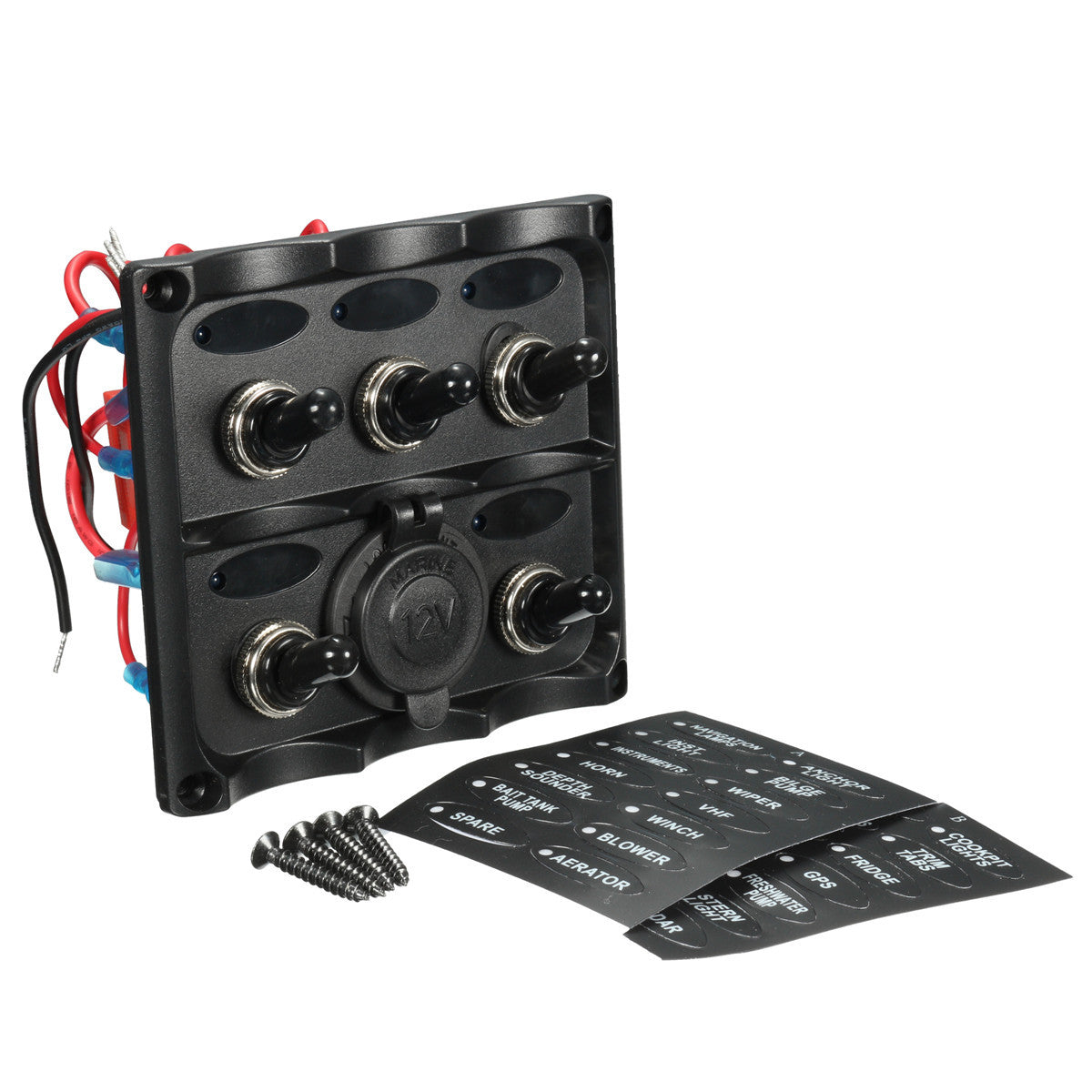 Schakelpaneel 12V 24V 8 Voudig Tuimelschakelaarpaneel Overbelastingsbeveiliging Universeel vourVoertuig Jacht Schip Caravan Bus Auto-Paneel Schakelaar