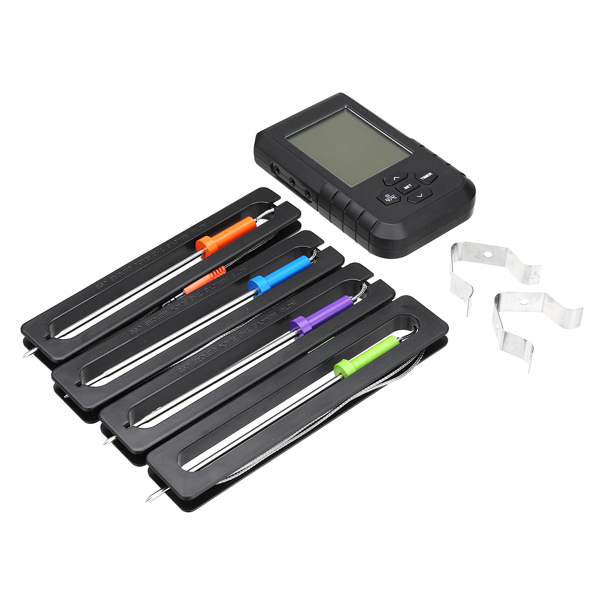 6 stks/4 stks bluetooth barbecue thermometer rvs clip koken gemakkelij