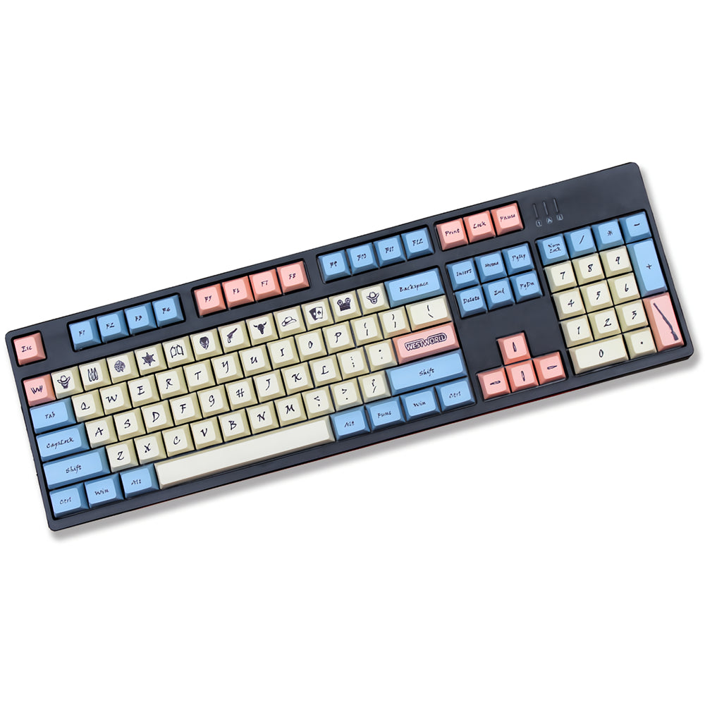 104 keys west world keycap set kt1 profile pbt sublimation keycaps voo