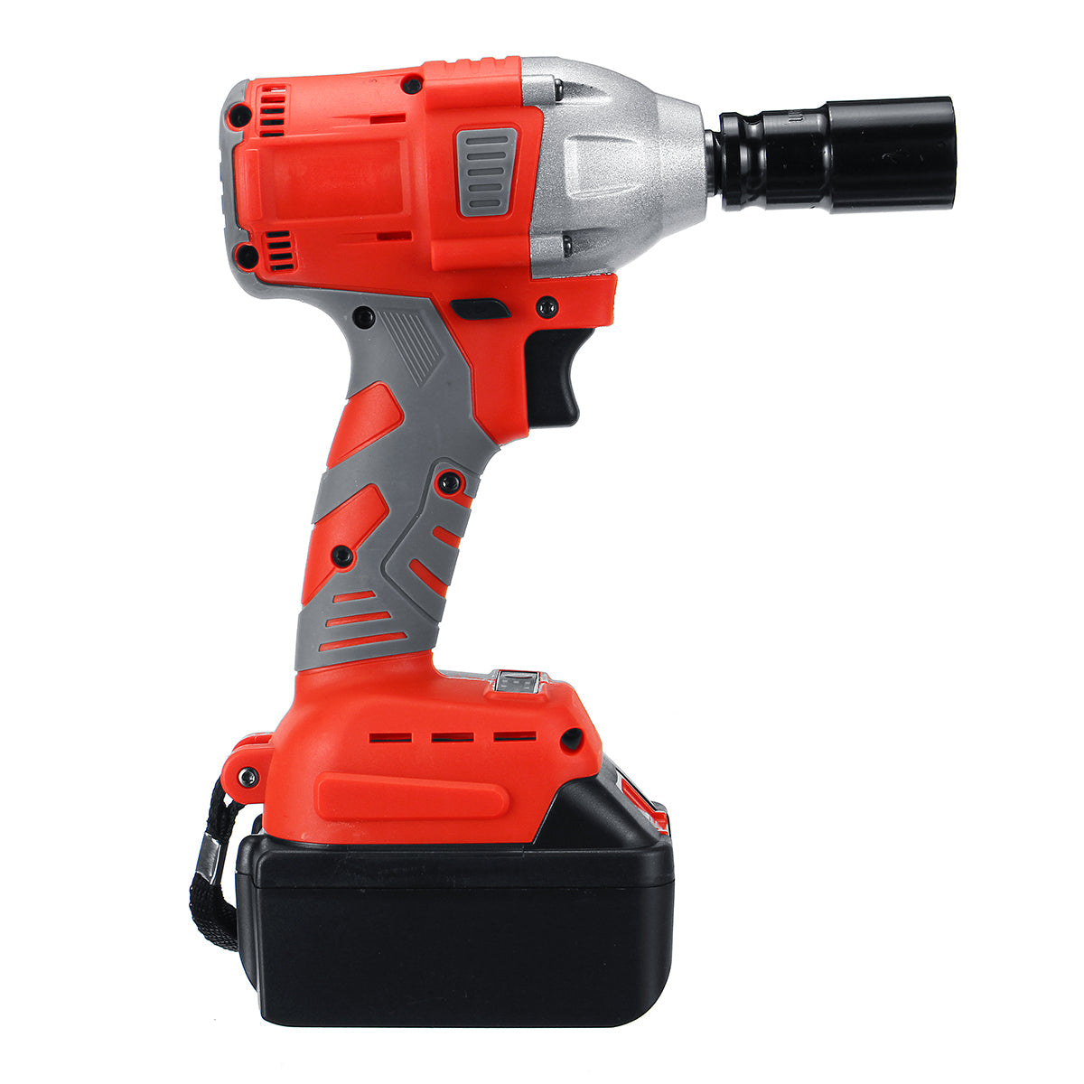 Borstelloze slagschroevendraaier 21 V, 3-in-1 elektrische sleutel, 3400 rpm met 12 bits voor het boren en losmaken van schroeven, 550 N.M met led-ontspanner, krachtige accu 6000 mAh