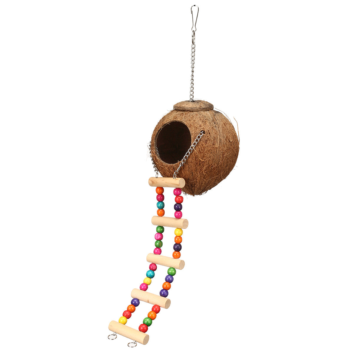 Natuurlijke Coconut Bird Bed Finch Nest Swings voor Kooien, Kokosnoot