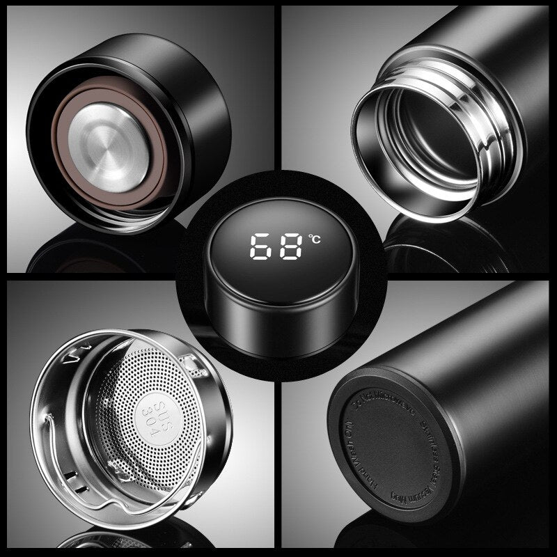 Slimme Thermosfles met LCD temperatuur Display - isolerend kan - cadeau - babyfles- thermosfles - isoleerfles - RVS