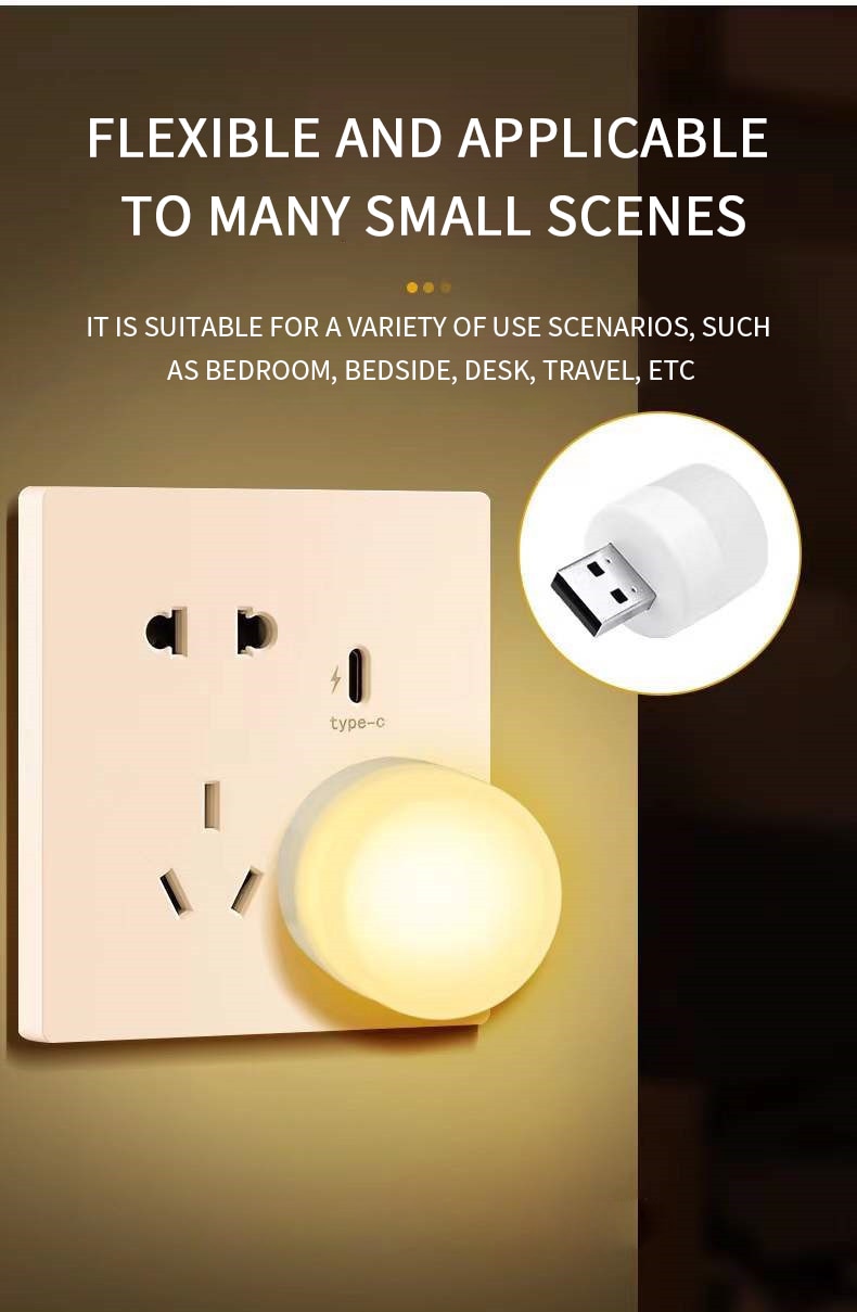 Mini USB led lampjes - 5 stuks - direct licht in huis - mooi nachtlampje voor de kids - bespaar kosten - wit of met kleur - energiezuinig - compact met groot vermogen