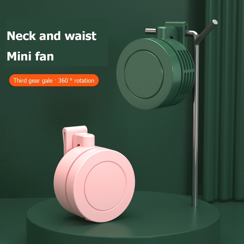 Miniventilator met klip - Geen nat bezweet shirt meer! - 360 graden instelbaar - Mobiel en Krachtig - Handig voor onder uw shirt - Buiten activiteiten