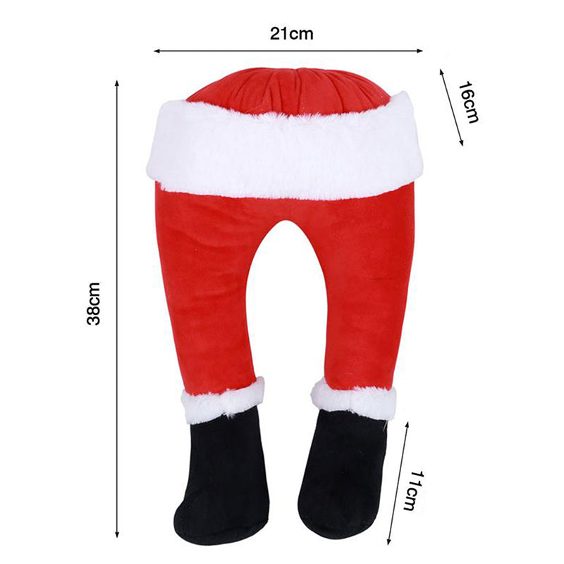 Kerstman benen decoratie – grappige kerstman humor voor in de kerstboom