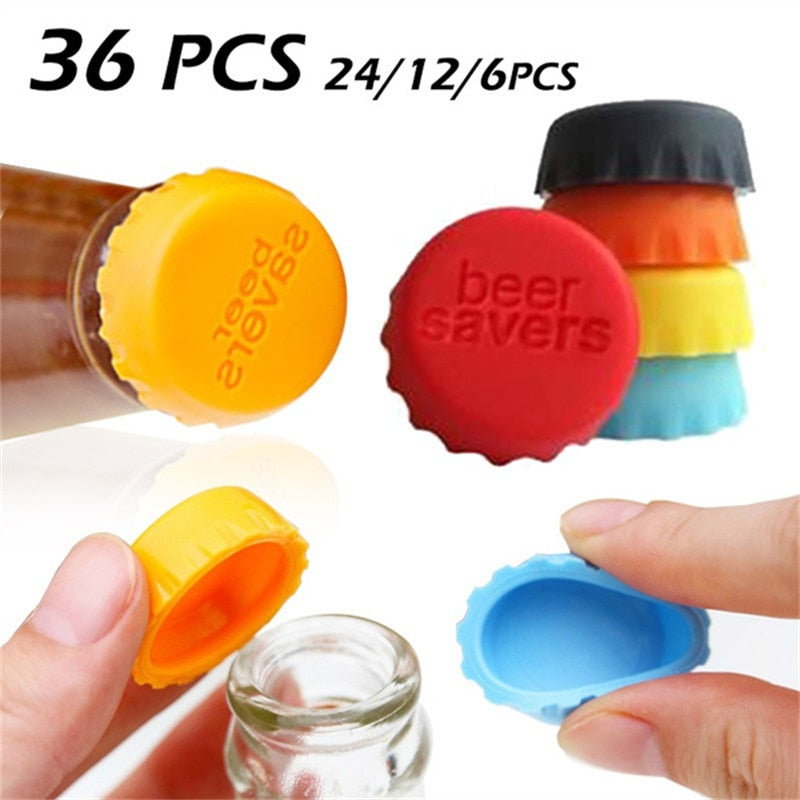 Siliconen dop - flessenstop Siliconen - kroonkurk 3cm - bescherm uw drankje - perfect voor feesten en partijen - anti-wesp - veiligheid