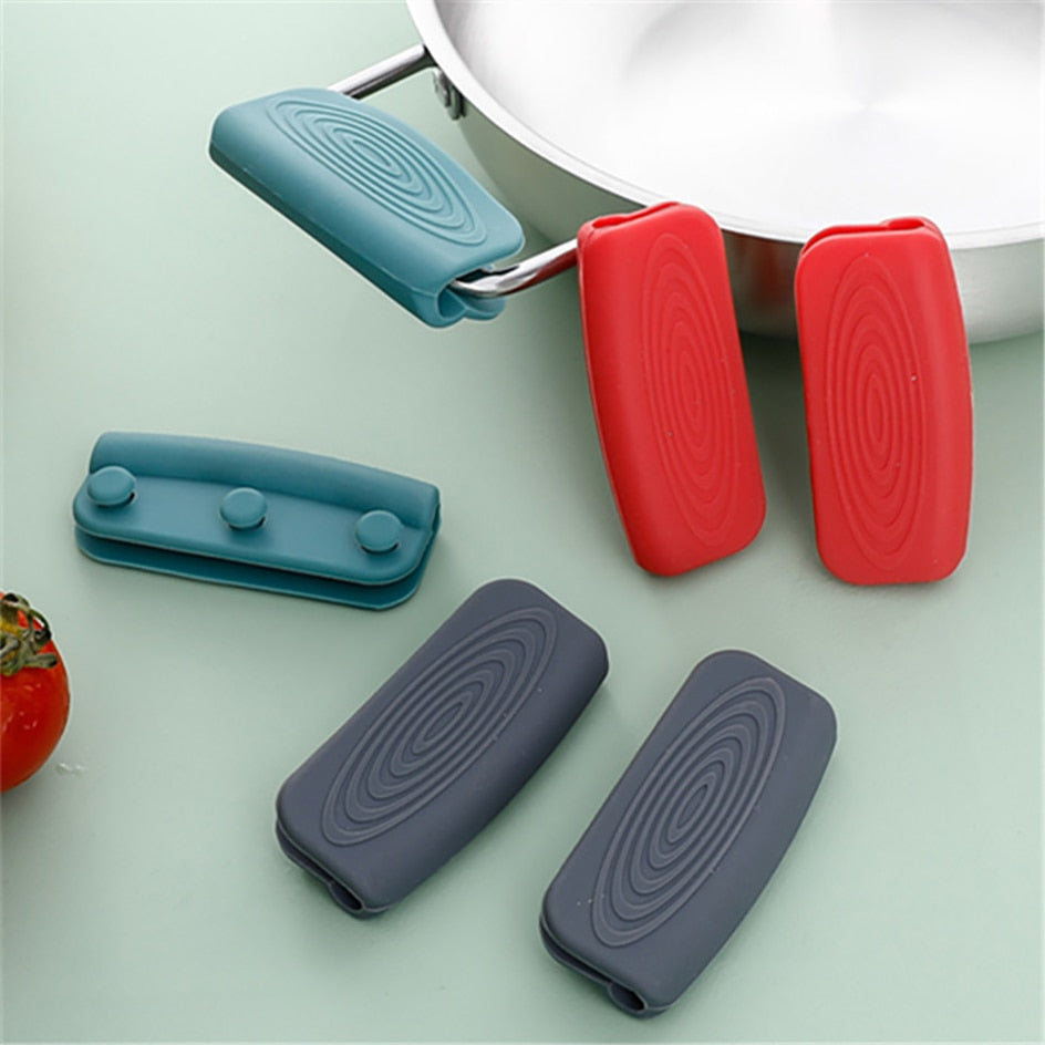 Pan handvat covers - siliconen panhandvat - hittebestendig - antislip - 3 kleuren - veiligheid en comfort