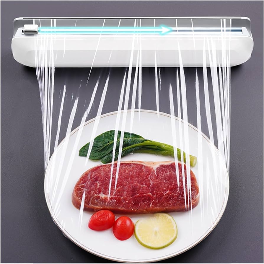 Universele Keukendispenser - Foliesnijder - Foliedispenser - Vershoudfolie - Foliehouder Plastic folie keuken dispenser met snijder- makkelijk en opgeruimd folie opslag