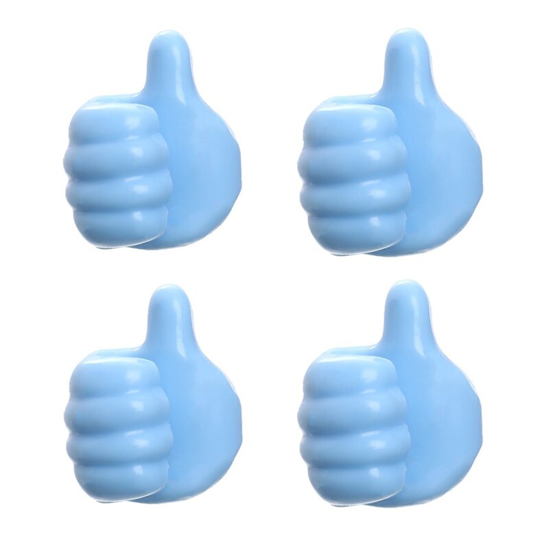 Creatieve duim haakjes - organiseer uw kabels - hang uw sleutels op - handig en hip - set van 4 hand-haakjes - zelfklevend