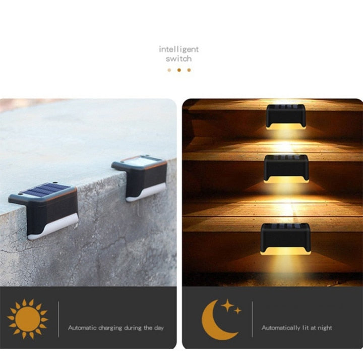 Solar Led Lamp  - 4 stuks - sfeervolle tuinverlichting op zonne Energie - verschillende kleuren - buitenlamp - trap lamp - betaalbaar - IP44 waterdicht