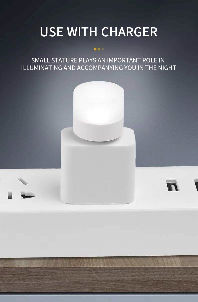 Mini USB led lampjes - 5 stuks - direct licht in huis - mooi nachtlampje voor de kids - bespaar kosten - wit of met kleur - energiezuinig - compact met groot vermogen