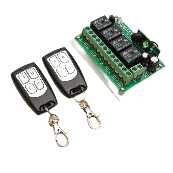 5 stuks geekcreit 12v 4ch kanaal 433mhz draadloze afstandsbediening met 2 transmitter