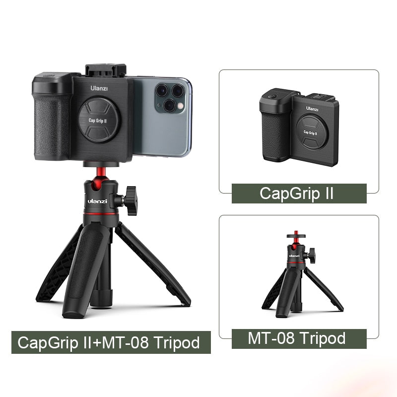 Telefoon smart grip - universeel - iPhone -Android - magnetische bluetooth afstandsbediening - anti tril - perfect voor vloggers - op reis - productfotografie