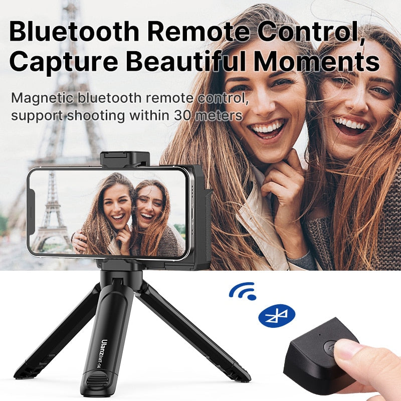 Telefoon smart grip - universeel - iPhone -Android - magnetische bluetooth afstandsbediening - anti tril - perfect voor vloggers - op reis - productfotografie