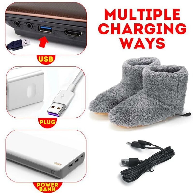 voetenwarmers- lekker warme voeten, comfortabel voor de koude winterdagen -usb
