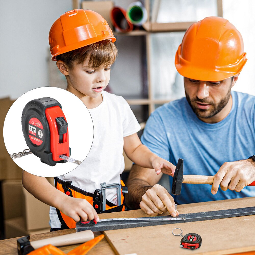 Mini rolmaat sleutelhanger - 1m/T22 - altijd een rolmaatje op zak - met sleutelhanger ring - leuk voor kinderen