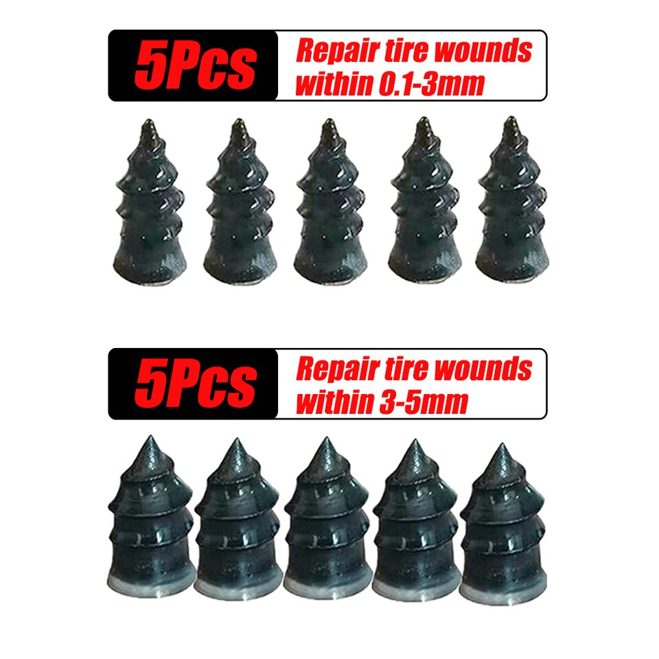 Banden reparatie set – Alle tubeless auto motor en scooterbanden gemakkelijk plakken – 10 of 20 stuks – altijd handig om achter de hand te hebben – voor op reis of thuis in uw garage