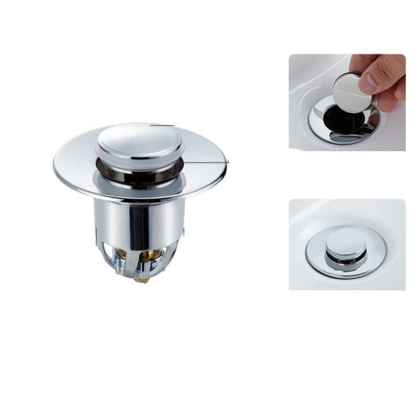 Pop-up waterstop – ingebouwde zeef – nooit meer verstopte leidingen – hoog kwaliteit koper en RVS- 62mm
