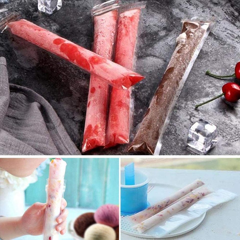 IJslollymaker - 40 stuks- waterijsjes maker - stof en lekvrij -  perfect voor mensen met een allergie - ijsjeshouders - waterijs vormen - IJslolly vormen