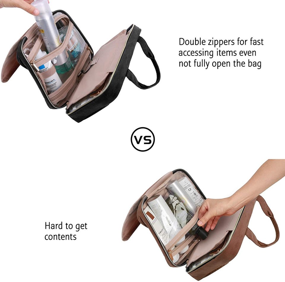 Toilettas met Haak - Beautycase - Organizer - Reistas - Uitklapbare Toilettas - Trendy - Cosmetica Tas - Travel Organizer - Etui voor Toiletartikelen