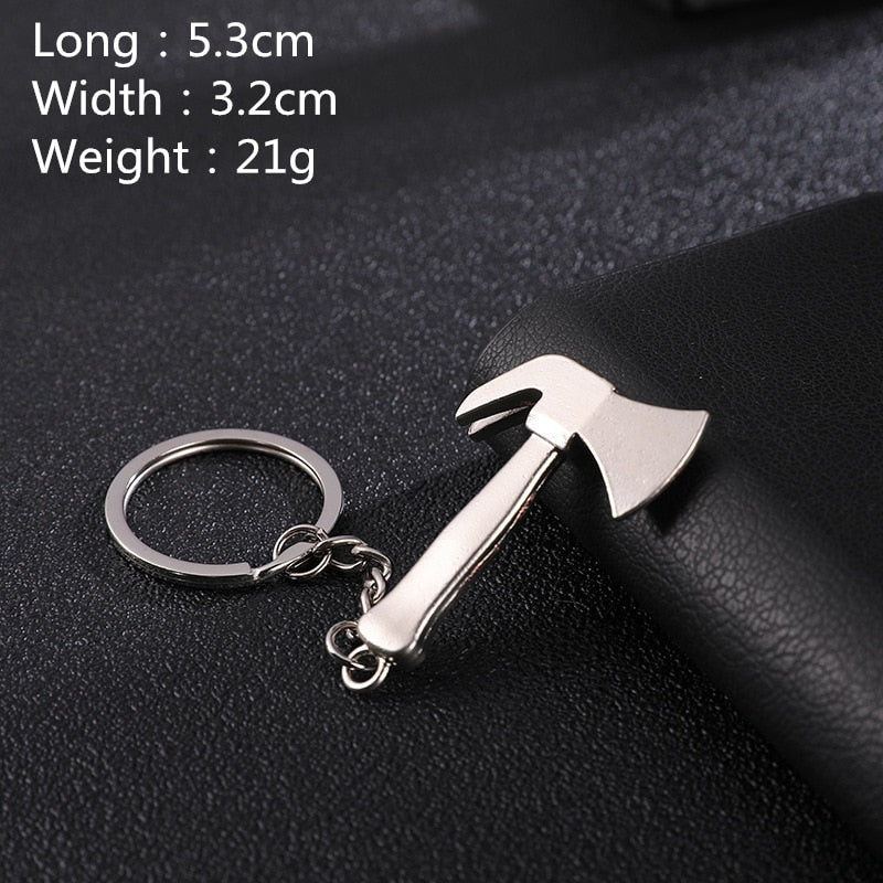 Mini gereedschap sleutelhangers - perfecte cadeau voor elke klusser - zilver - zink legering- verschillende ontwerpen