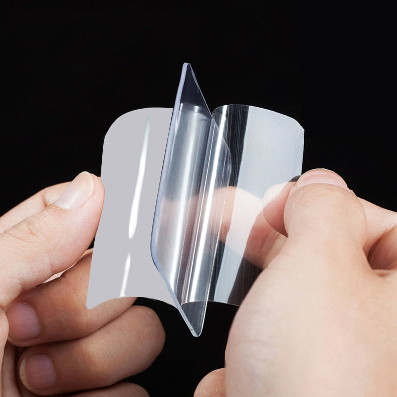 10 Stuks - Sterk Dubbelzijdige Stickers - 6 x 6 cm - Transparant - Plakkers - Waterproof - Muurstickers - PVC - Herbruikbaar - Ophangen