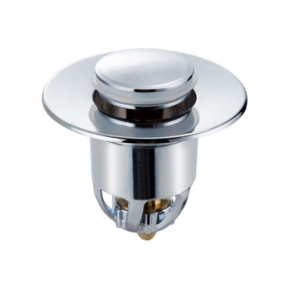 Pop-up waterstop – ingebouwde zeef – nooit meer verstopte leidingen – hoog kwaliteit koper en RVS- 62mm