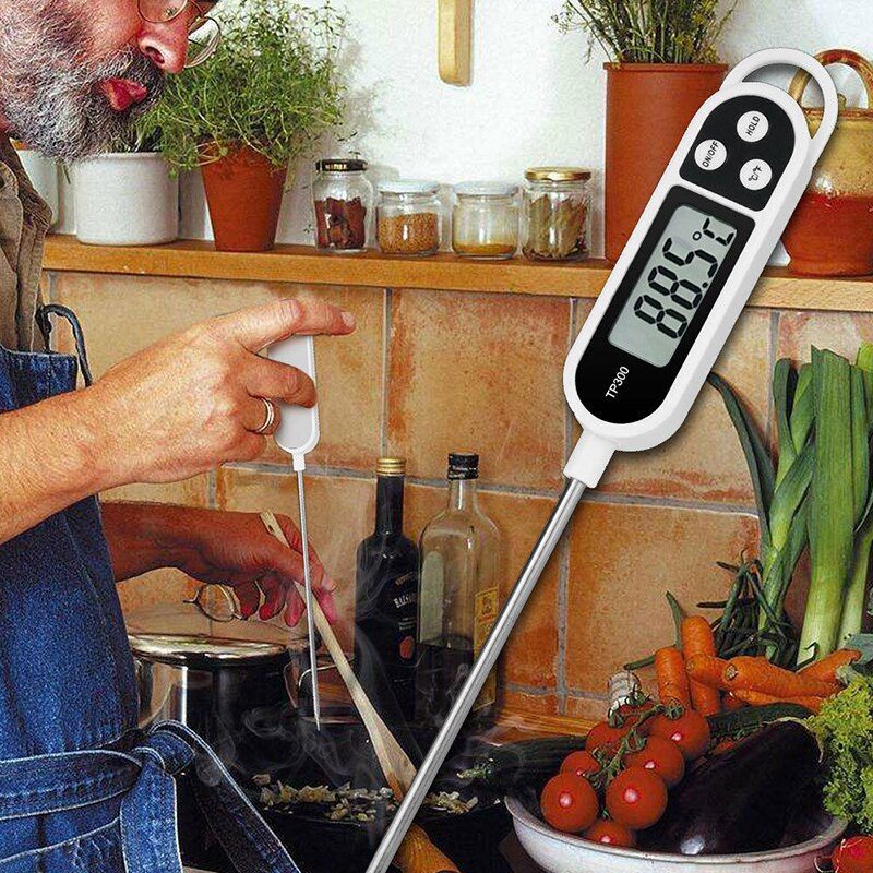 Voedsel thermometer - keuken thermometer - digitale thermometer - vanaf nu al uw vlees perfect gegaard! - RVS - multi-functioneel