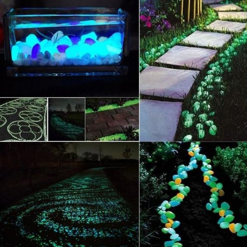 50 stuks - Glow In The Dark Stenen - Decoratie Stenen - Siergrind- Pebbles - Aquarium Steentjes - Tuin Stenen - Decor Lichtgevende Stenen