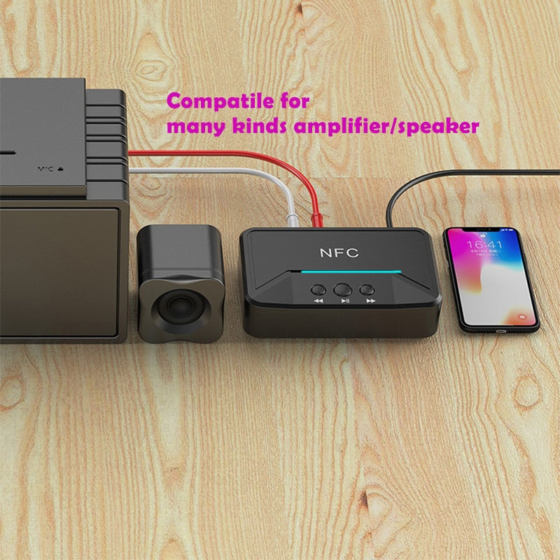 Bluetooth audio ontvanger - Bluetooth 5.0 - geef al uw oude apparaten een bluetooth functie - receiver voor thuis, horeca &amp; zakelijk gebruik - dongle aux naar bluetooth