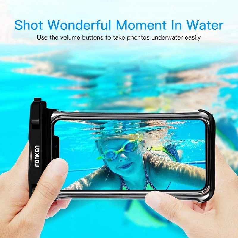 Waterdicht Telefoonhoesje - Geniet van wateravonturen zonder zorgen! - Transparant en touchscreen-vriendelijk - Handig draagkoord - Ruimte voor kleine essentials