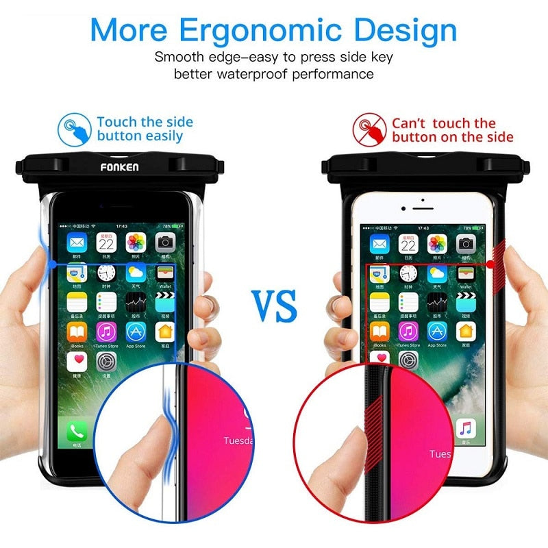 Waterdicht Telefoonhoesje - Geniet van wateravonturen zonder zorgen! - Transparant en touchscreen-vriendelijk - Handig draagkoord - Ruimte voor kleine essentials