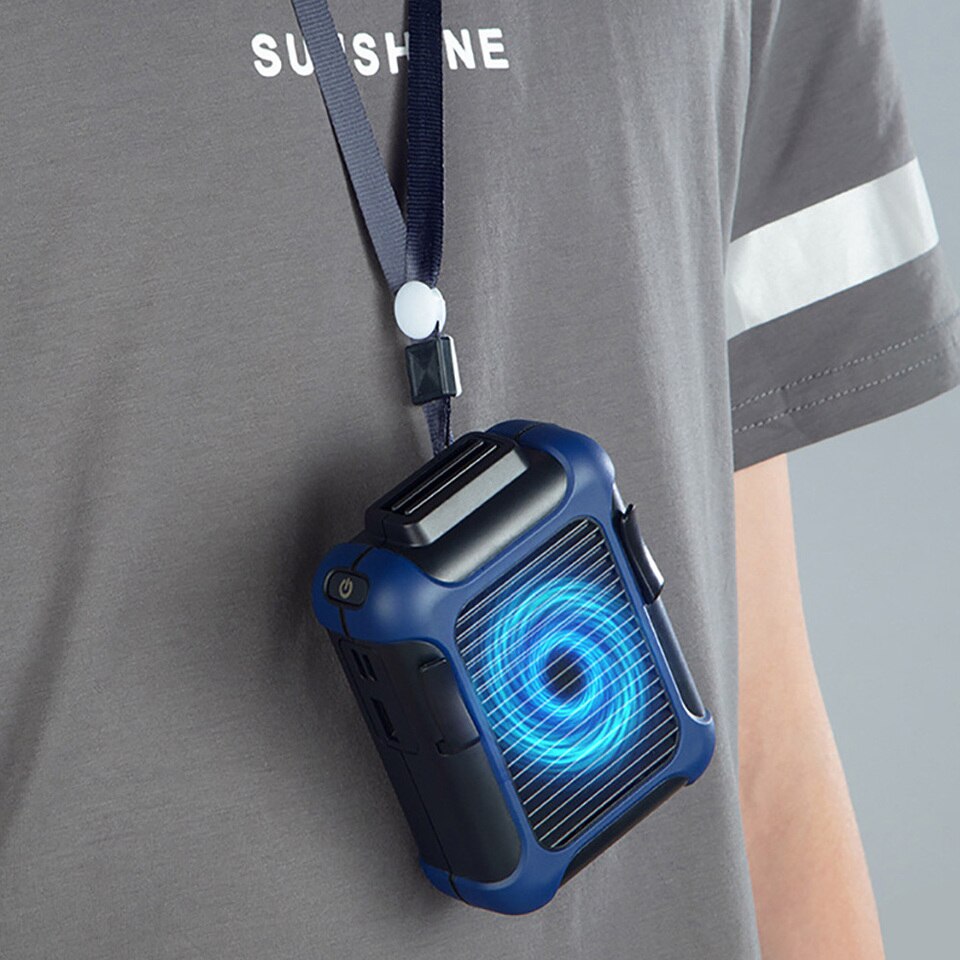 Elektrische Mini Ventilator met Ingebouwde Powerbank - Koelte en Gemak Altijd bij de Hand - Ingebouwde powerbank - Draagbaar en compact - Eenvoudig opladen via USB