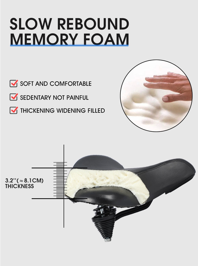 Fietszadel voor toerfiets/stadsfiets 60° SD memory foam