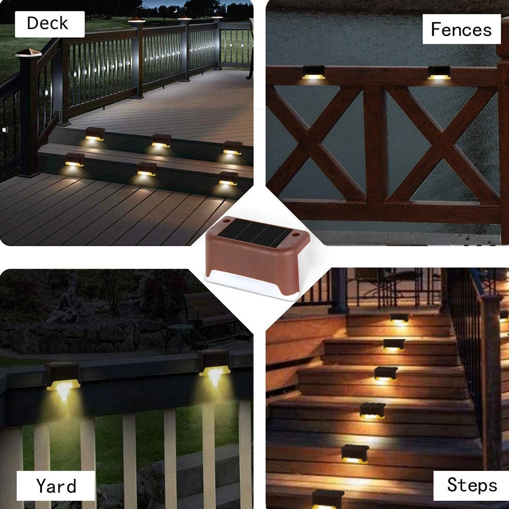 Solar Led Lamp  - 4 stuks - sfeervolle tuinverlichting op zonne Energie - verschillende kleuren - buitenlamp - trap lamp - betaalbaar - IP44 waterdicht