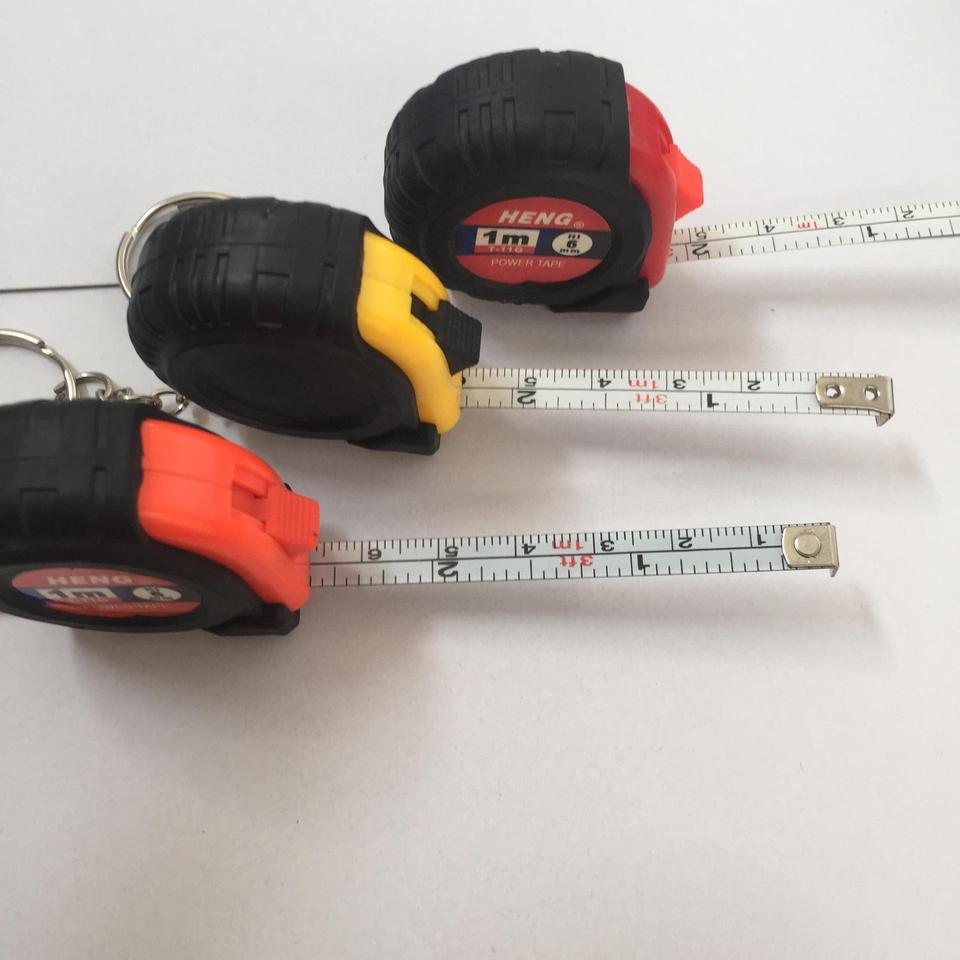 Mini rolmaat sleutelhanger - 1m/T22 - altijd een rolmaatje op zak - met sleutelhanger ring - leuk voor kinderen