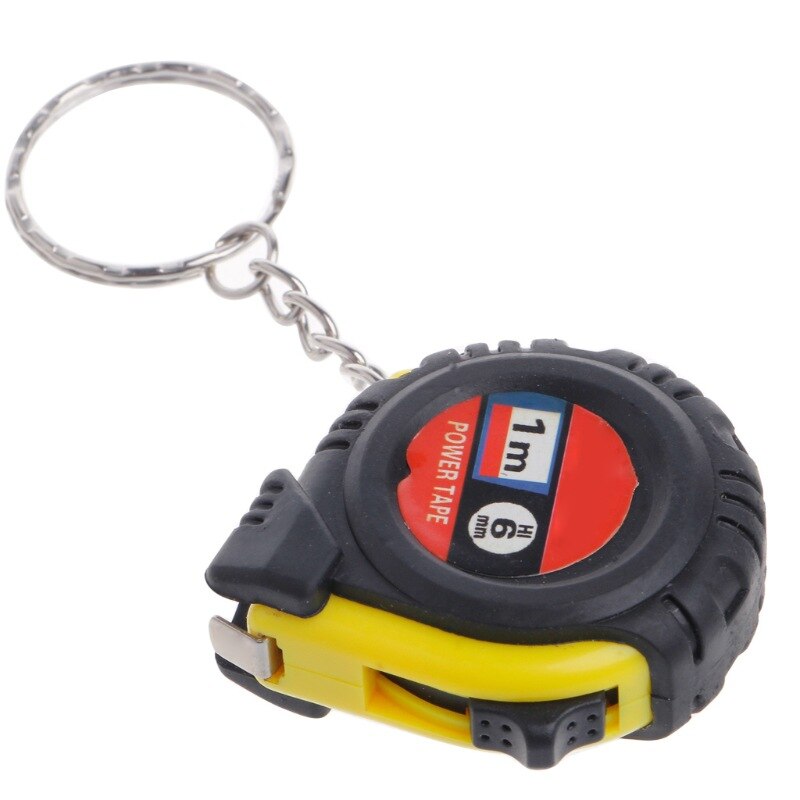 Mini rolmaat sleutelhanger - 1m/T22 - altijd een rolmaatje op zak - met sleutelhanger ring - leuk voor kinderen