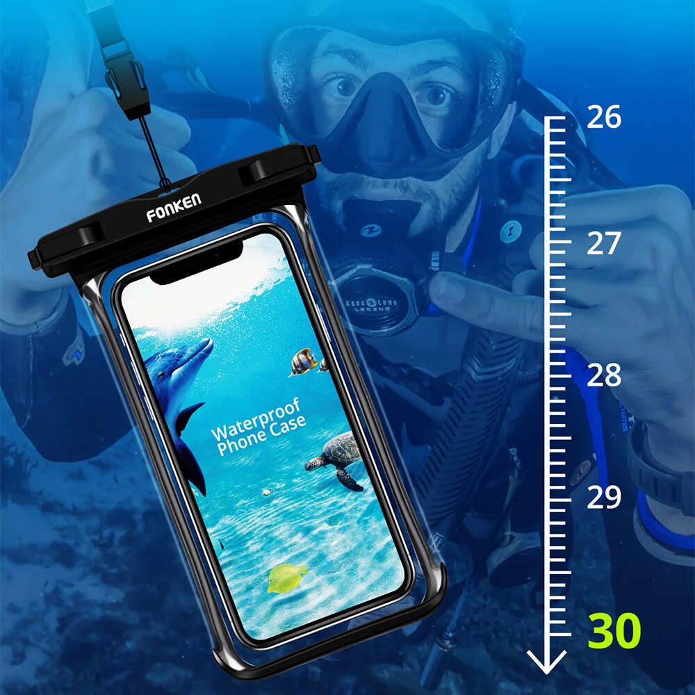 Waterdicht Telefoonhoesje - Geniet van wateravonturen zonder zorgen! - Transparant en touchscreen-vriendelijk - Handig draagkoord - Ruimte voor kleine essentials