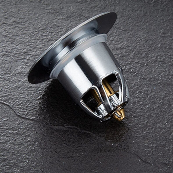 Pop-up waterstop – ingebouwde zeef – nooit meer verstopte leidingen – hoog kwaliteit koper en RVS- 62mm