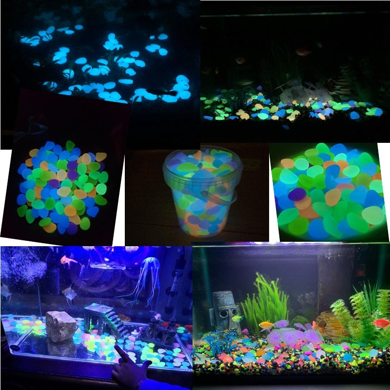 50 stuks - Glow In The Dark Stenen - Decoratie Stenen - Siergrind- Pebbles - Aquarium Steentjes - Tuin Stenen - Decor Lichtgevende Stenen