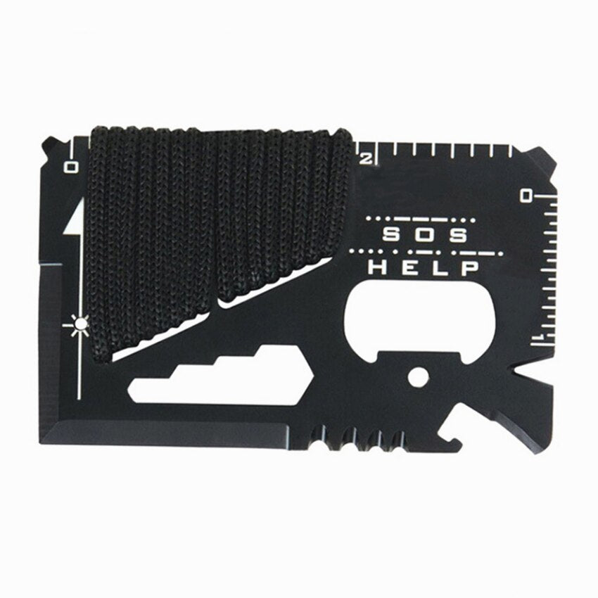 Portemonnee multi tool - Compact en handig - 14 in 1 Tool - Altijd overal op voorbereid zijn! - SOS Outdoor Kaart Gereedschap