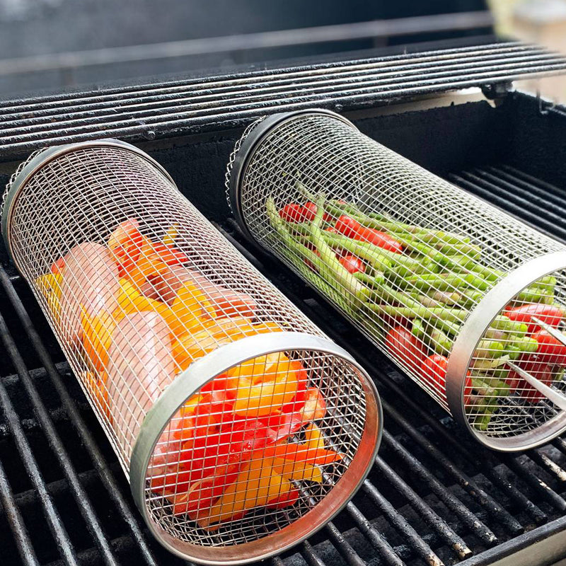 Grillmand – grillkorf – BBQ groente mandje - BBQ accessoires – gemakkelijk te reinigen! - barbecue rooster – grillrooster