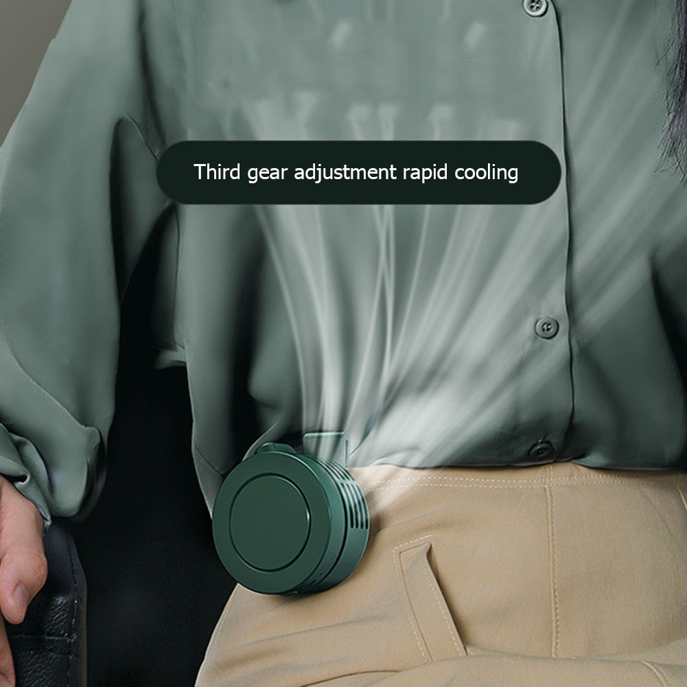 Miniventilator met klip - Geen nat bezweet shirt meer! - 360 graden instelbaar - Mobiel en Krachtig - Handig voor onder uw shirt - Buiten activiteiten